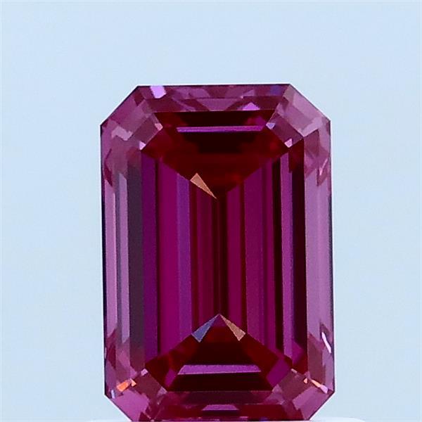 1.02ct Emerald FANCY VIVID PINK VVS2 Lab Created Diamond