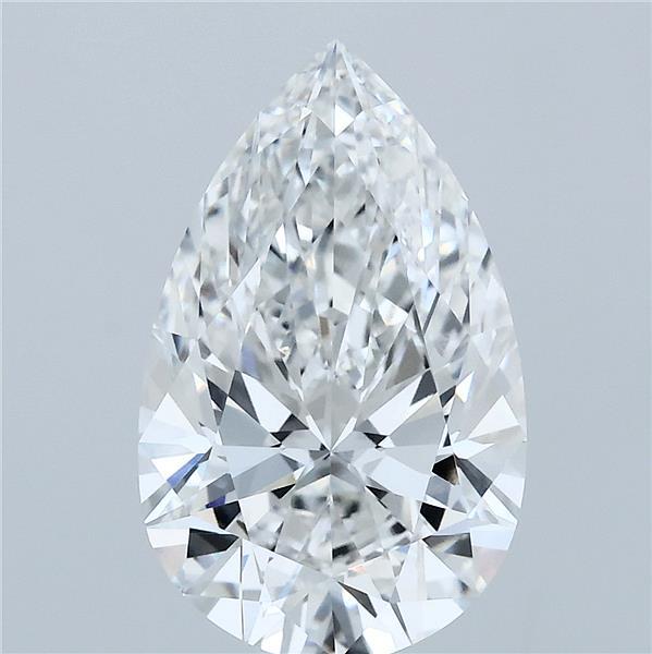 3.6ct Pear E VVS2 Lab Created Diamond