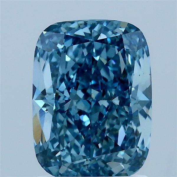 2.03ct Cushion FANCY VIVID BLUE VS2 Lab Created Diamond