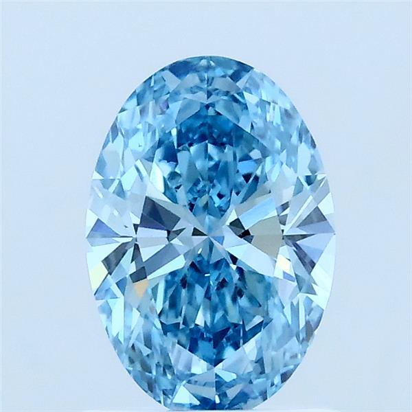 1.01ct Oval FANCY VIVID BLUE VS1 Lab Created Diamond