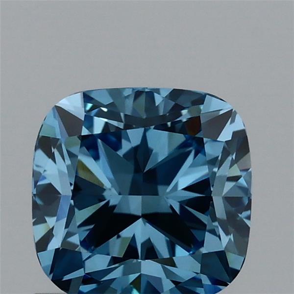 1.09ct Cushion FANCY VIVID BLUE VVS2 Lab Created Diamond