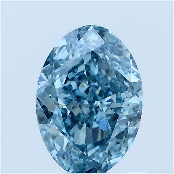 1.13ct Oval FANCY VIVID BLUE VVS2 Lab Created Diamond
