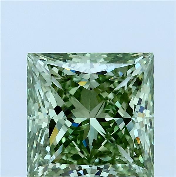 2.01ct Princess FANCY VIVID GREEN VS1 Lab Created Diamond
