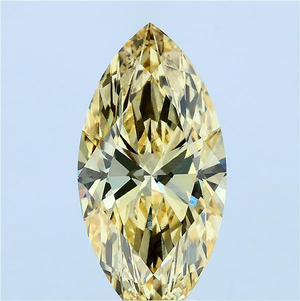 5.06ct Marquise FANCY INTENSE YELLOW VVS2 Lab Created Diamond
