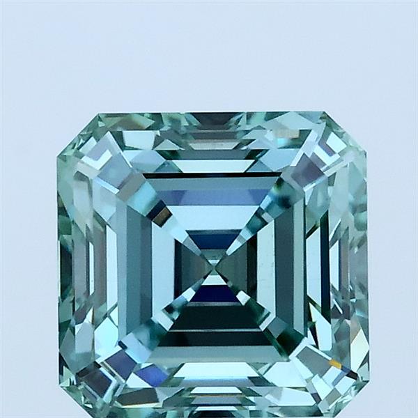 2.04ct Asscher FANCY INTENSE GREEN VS1 Lab Created Diamond