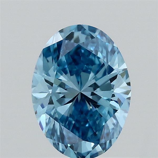 0.73ct Oval FANCY VIVID BLUE VVS2 Lab Created Diamond