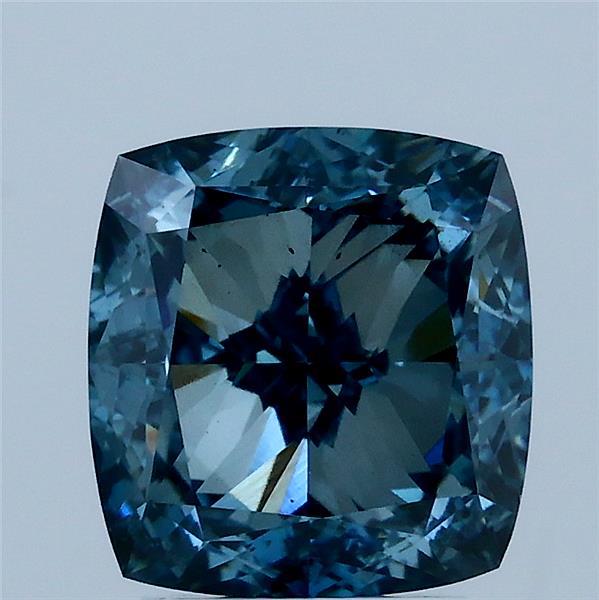 3.15ct Cushion FANCY VIVID BLUE VS2 Lab Created Diamond