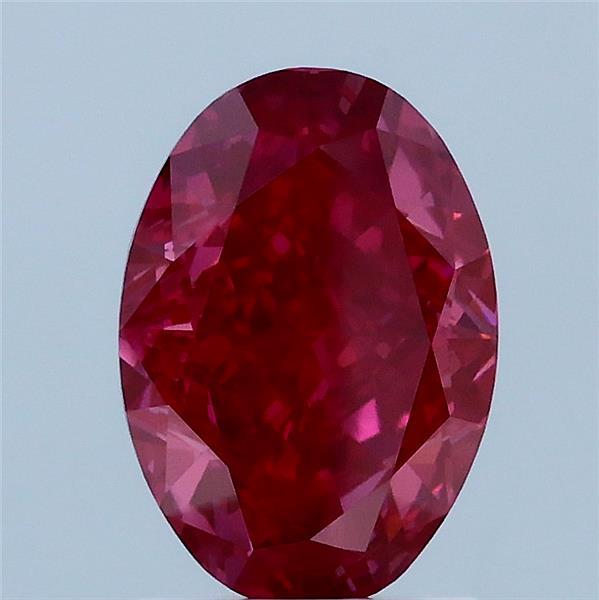 2.06ct Oval FANCY VIVID PINK VS1 Lab Created Diamond