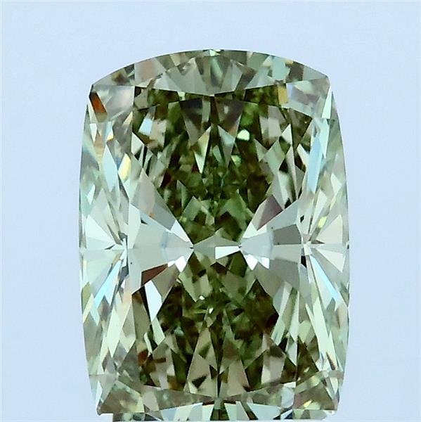 2.05ct Cushion FANCY INTENSE GREEN VS1 Lab Created Diamond