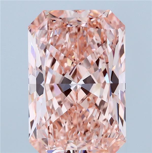 8ct Radiant FANCY VIVID PINK VVS2 Lab Created Diamond