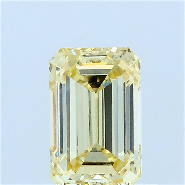 0.83ct Emerald FANCY YELLOW VVS2 Lab Created Diamond