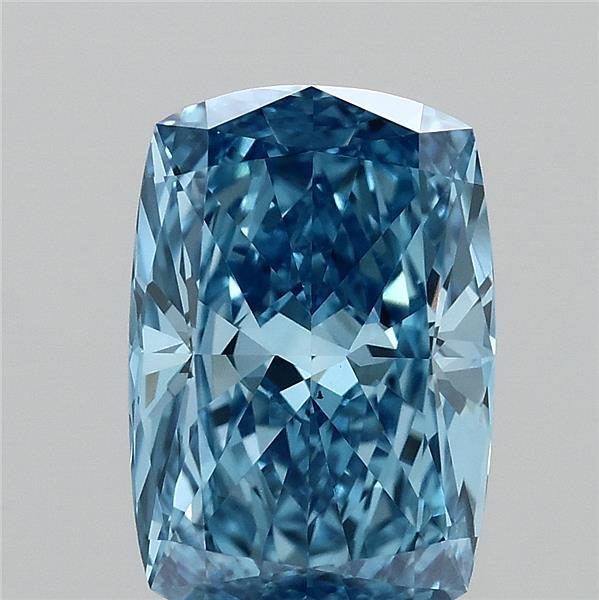 3.08ct Cushion FANCY VIVID BLUE VS2 Lab Created Diamond