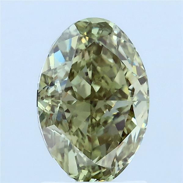 2.03ct Oval FANCY VIVID GREEN VVS2 Lab Created Diamond