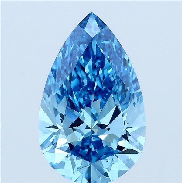 2ct Pear FANCY VIVID BLUE VS2 Lab Created Diamond