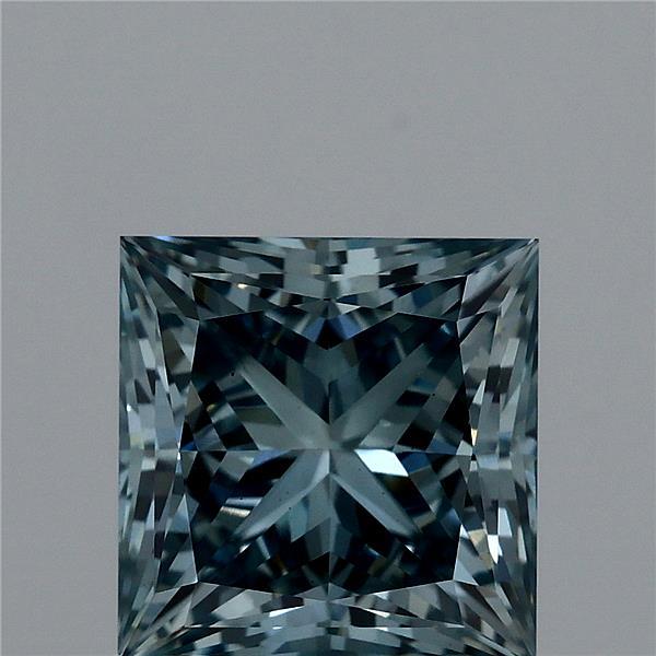 2.06ct Princess FANCY VIVID BLUE VS1 Lab Created Diamond