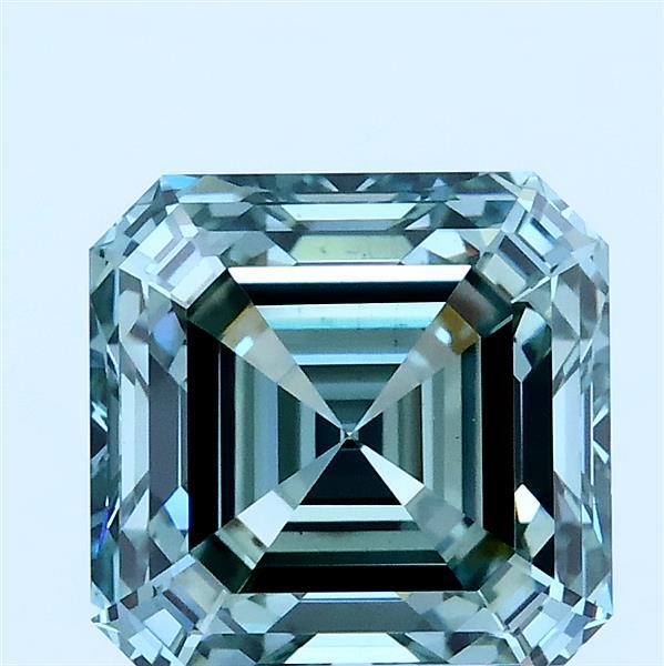 3.03ct Asscher FANCY VIVID GREEN VS1 Lab Created Diamond