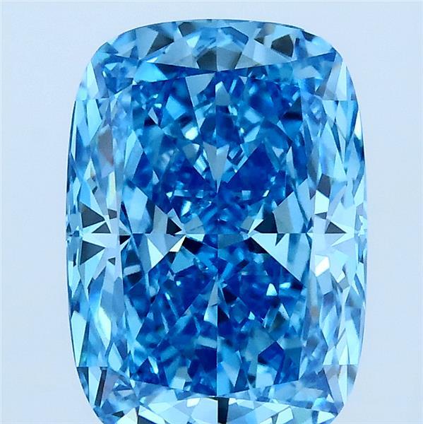 3.05ct Cushion FANCY VIVID BLUE VVS2 Lab Created Diamond