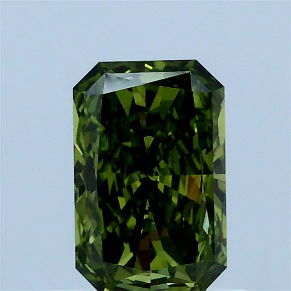 0.7ct Radiant FANCY VIVID GREEN VS1 Lab Created Diamond