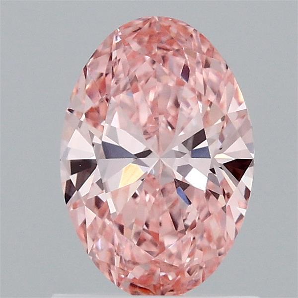 0.9ct Oval FANCY VIVID PINK VS1 Lab Created Diamond