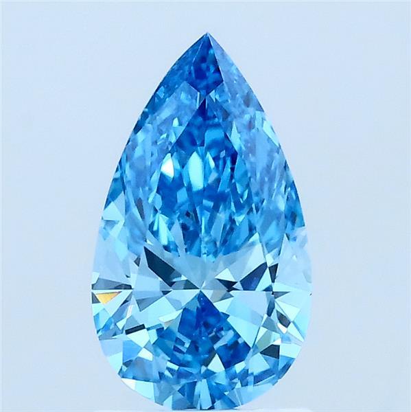 1ct Pear FANCY VIVID BLUE VVS2 Lab Created Diamond