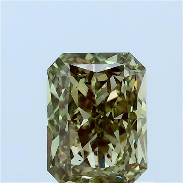 0.95ct Radiant FANCY INTENSE GREEN VS2 Lab Created Diamond