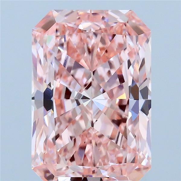 3.11ct Radiant FANCY VIVID PINK VS1 Lab Created Diamond