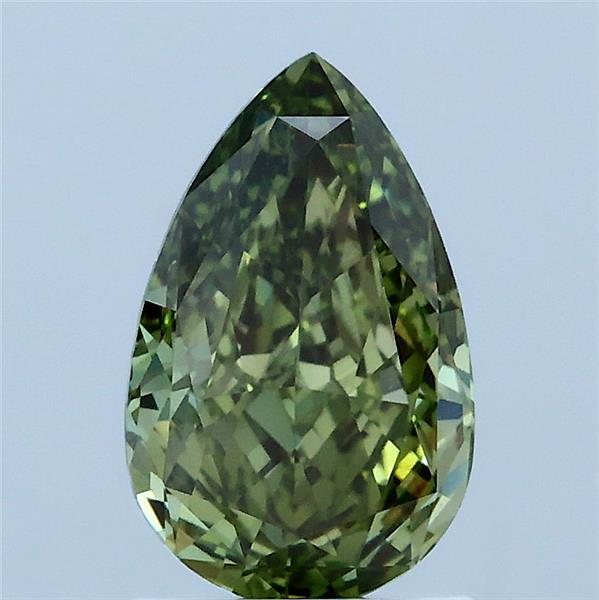 1.54ct Pear FANCY VIVID GREEN VS1 Lab Created Diamond