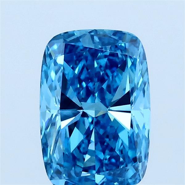 1ct Cushion FANCY VIVID BLUE VS1 Lab Created Diamond