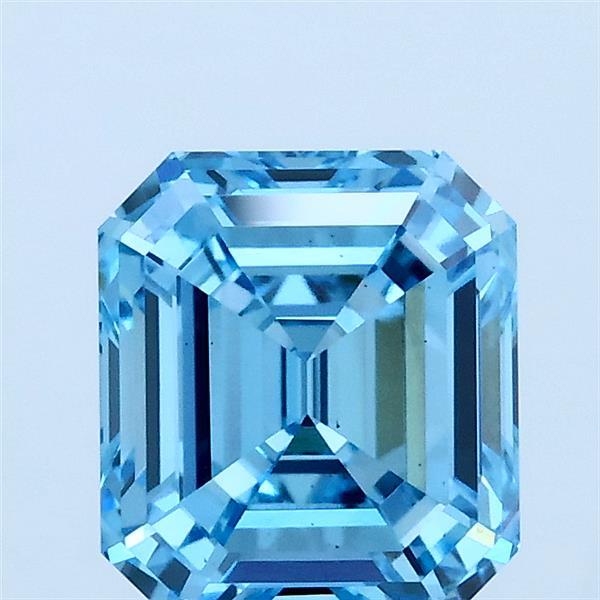 2.01ct Emerald FANCY VIVID BLUE VS2 Lab Created Diamond