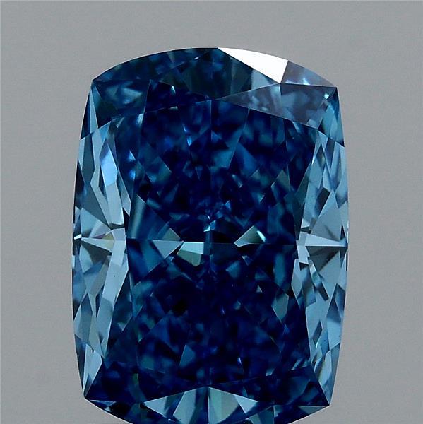 2.02ct Cushion FANCY VIVID BLUE VS1 Lab Created Diamond