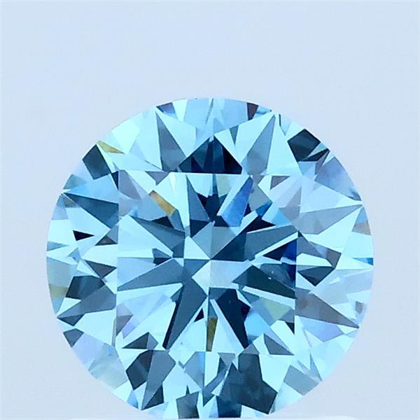 1.09ct Round FANCY VIVID BLUE VVS2 Lab Created Diamond