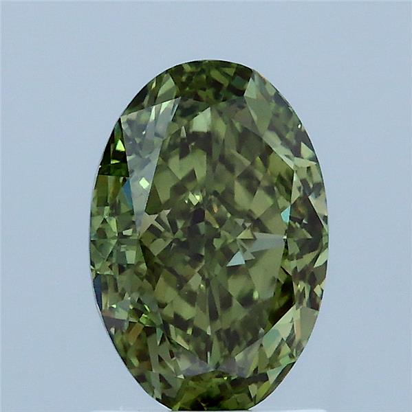 1.72ct Oval FANCY VIVID GREEN VS1 Lab Created Diamond