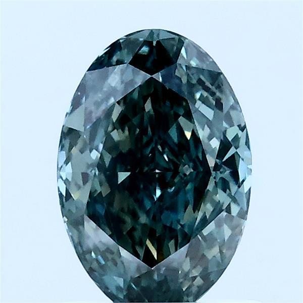 1.1ct Oval FANCY INTENSE GREEN VVS2 Lab Created Diamond