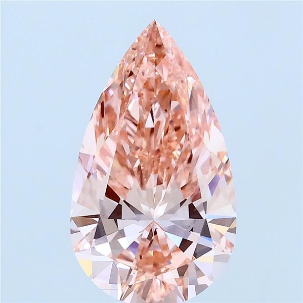 2ct Pear FANCY INTENSE PINK VS1 Lab Created Diamond