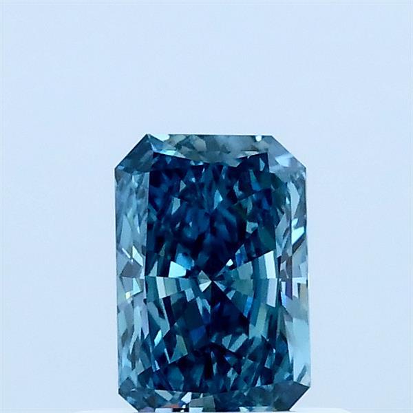 0.5ct Radiant FANCY VIVID GREENISH BLUE VVS1 Lab Created Diamond