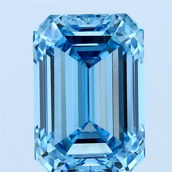 2.09ct Emerald FANCY VIVID BLUE VS1 Lab Created Diamond