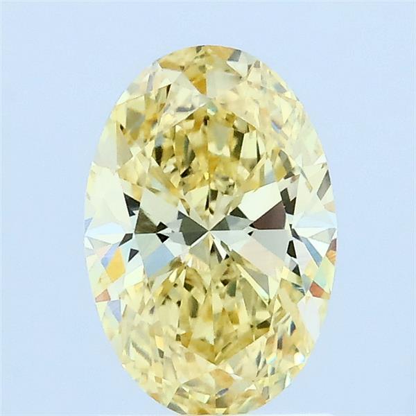 1.08ct Oval FANCY INTENSE YELLOW VVS2 Lab Created Diamond