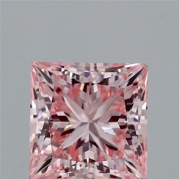 2.02ct Princess FANCY INTENSE PINK VS1 Lab Created Diamond