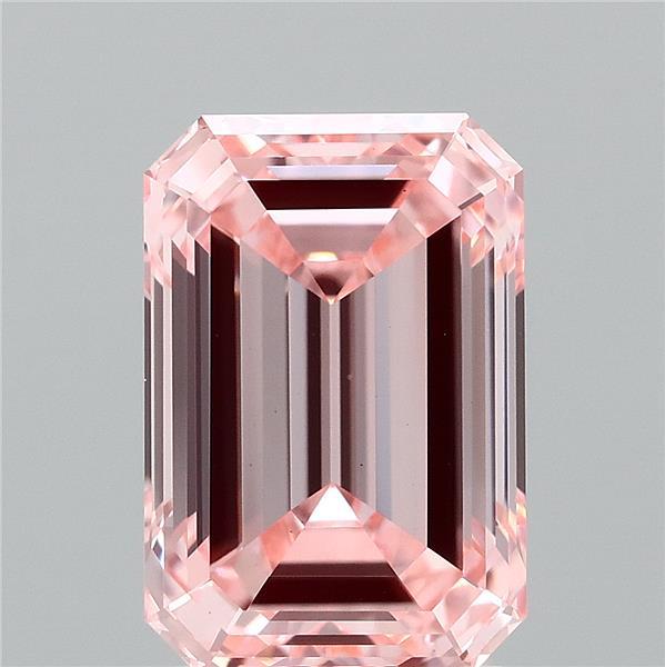 2.05ct Emerald FANCY INTENSE PINK VS1 Lab Created Diamond