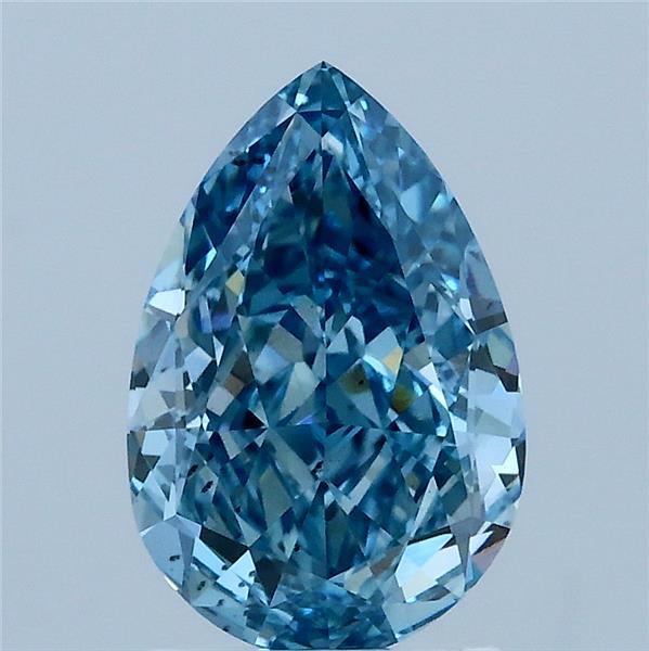 2.01ct Pear FANCY VIVID BLUE VS2 Lab Created Diamond