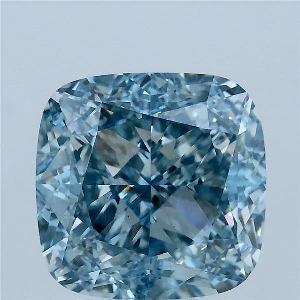 3.51ct Cushion FANCY INTENSE BLUE VS1 Lab Created Diamond