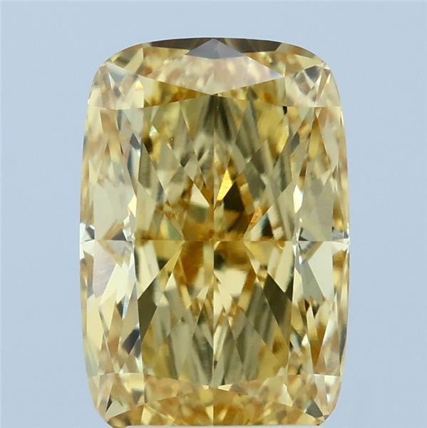 2.99ct Cushion FANCY INTENSE YELLOW VVS2 Lab Created Diamond