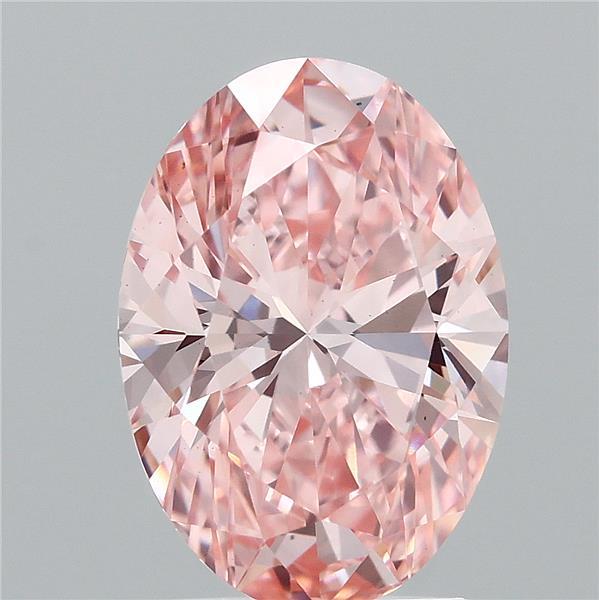 2.06ct Oval FANCY VIVID PINK VS1 Lab Created Diamond