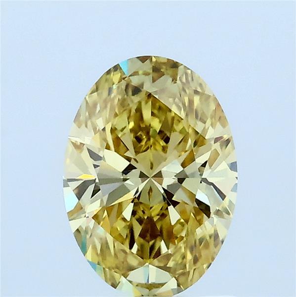 1.01ct Oval FANCY INTENSE YELLOW VVS2 Lab Created Diamond