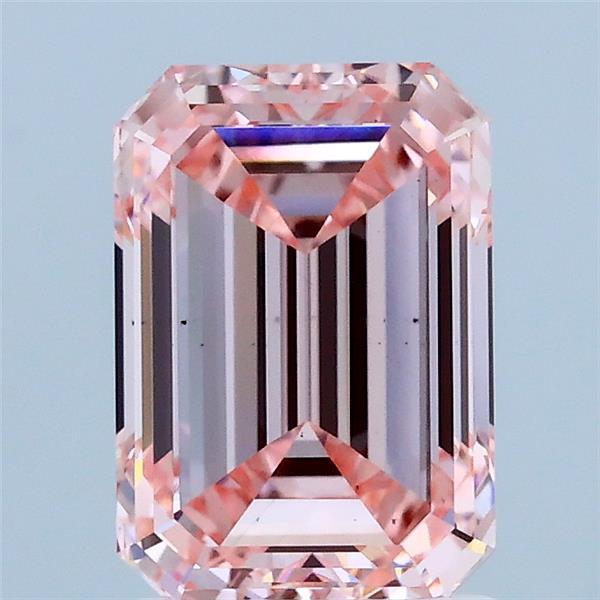2ct Emerald FANCY INTENSE PINK VS2 Lab Created Diamond
