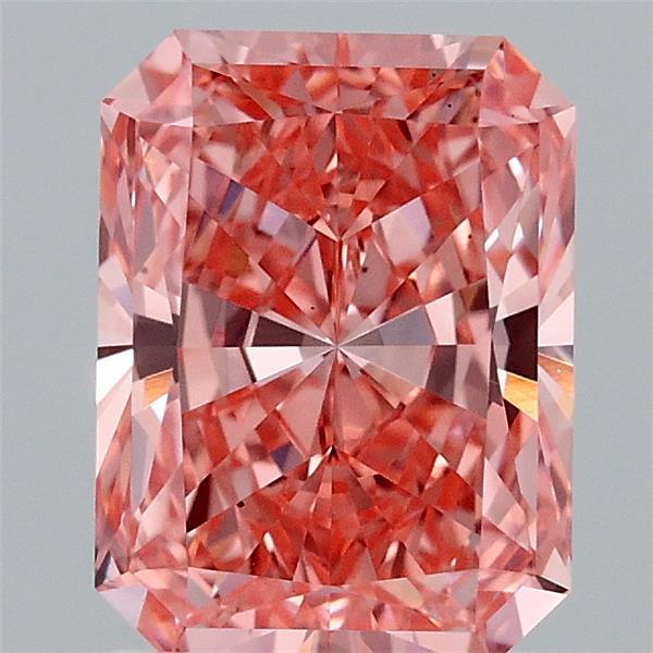2.01ct Radiant FANCY VIVID PINK VS2 Lab Created Diamond