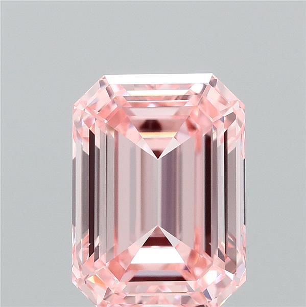 2.01ct Emerald FANCY INTENSE PINK VS1 Lab Created Diamond