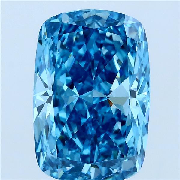 3.03ct Cushion FANCY VIVID BLUE VS1 Lab Created Diamond