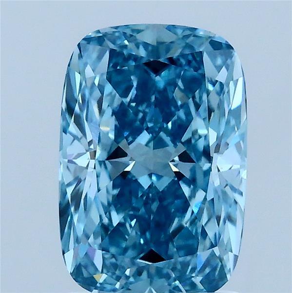 2.02ct Cushion FANCY VIVID BLUE VS1 Lab Created Diamond