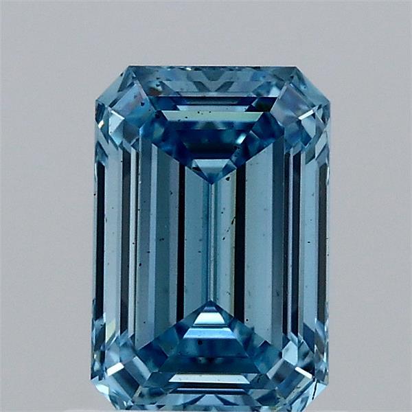 1.06ct Emerald FANCY VIVID BLUE VS1 Lab Created Diamond